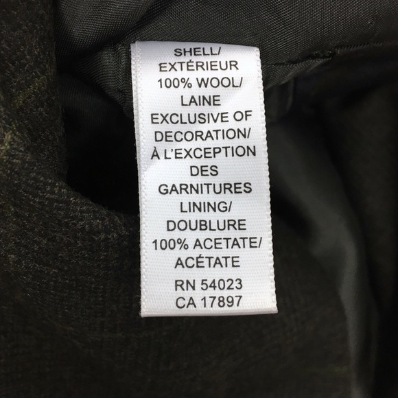 BANANA REPUBLIC Pants Martin 100% Wool Plaid Y2K Style Wide Leg Dark Academia 6 - Picture 8 of 12